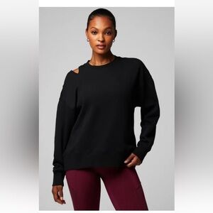 Fabletics Black Off-the-Shoulder Sweater